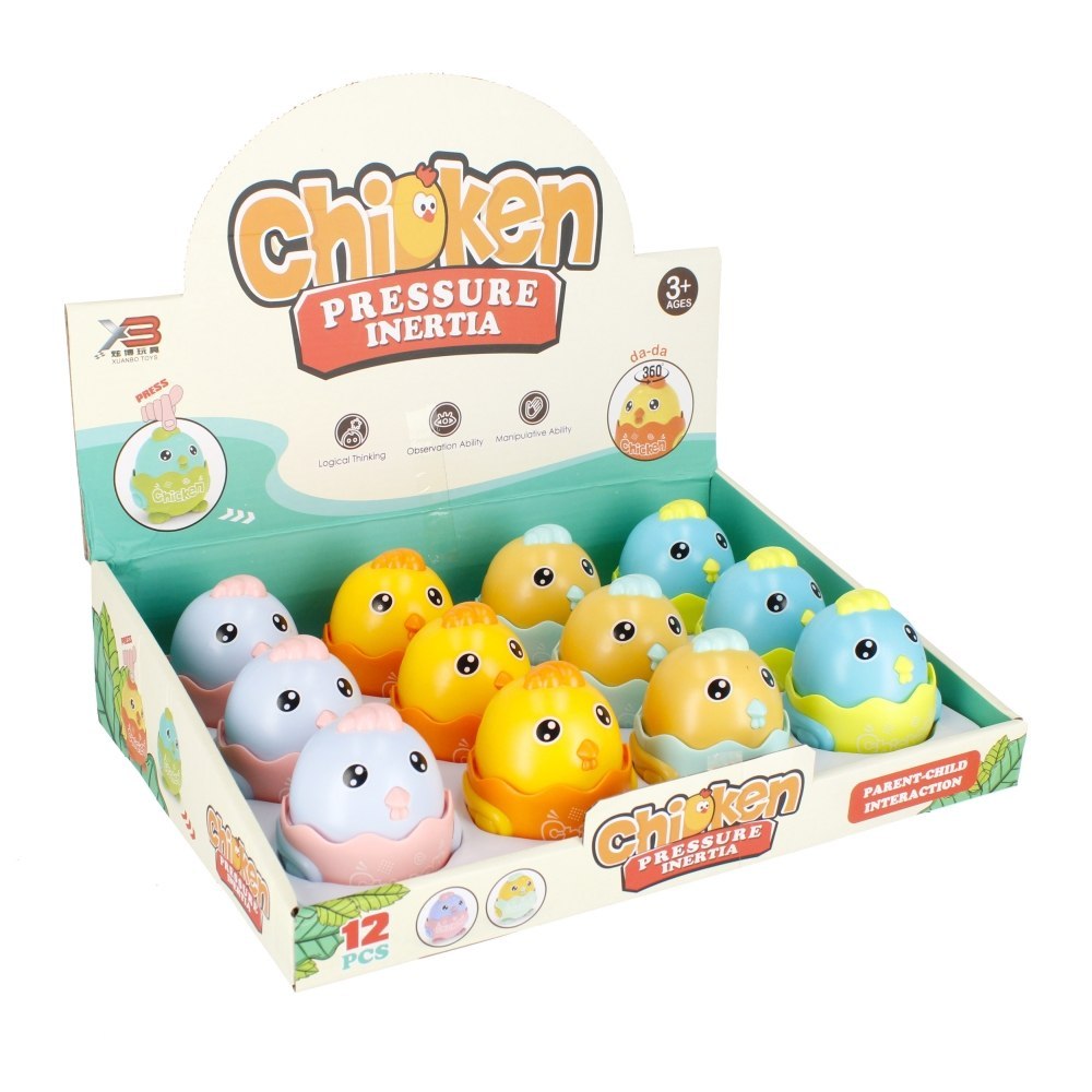 PRESS TOY CHICKEN 8 CM MEGA CREATIVE 511009 MEGA CREATIVE